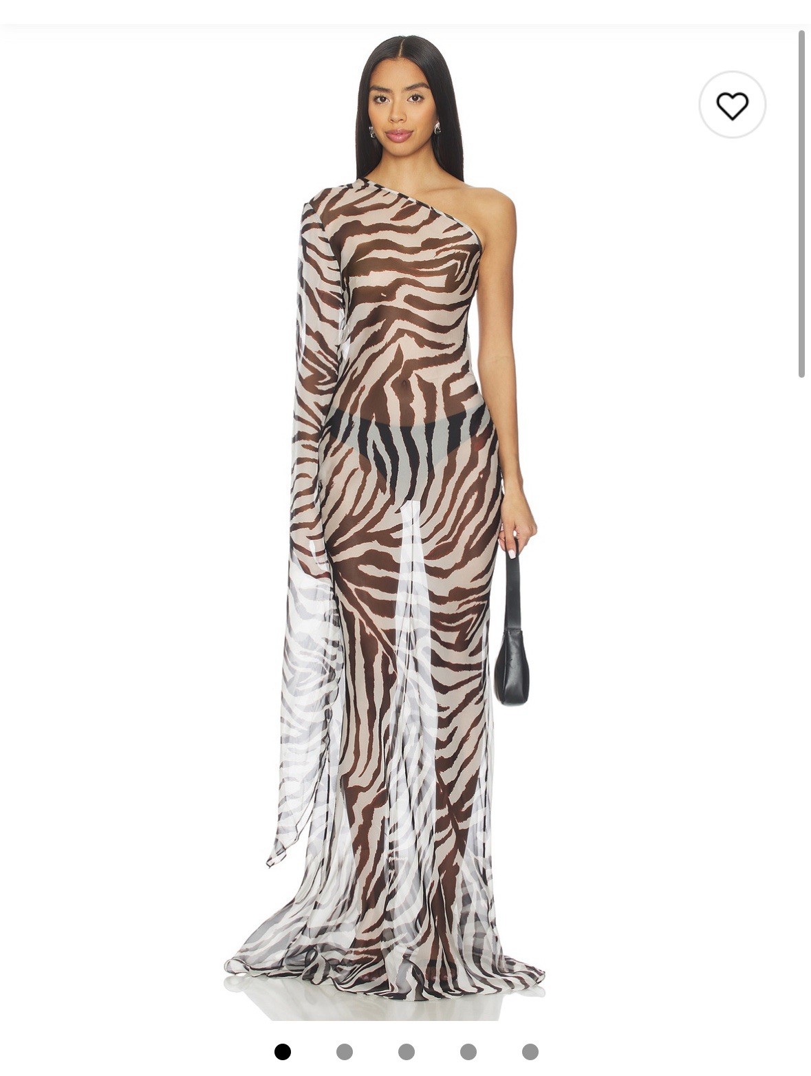 Cha the label REVOLVE zebra print maxi dress small