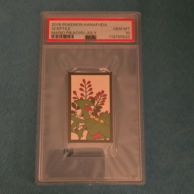 Pokémon 2016 Hanafuda Sceptile/Mario/Pikachu Trading Card PSA 10