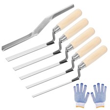 6 Pcs Tuck Pointer Trowel Set, Pointing Trowel Brick Jointer Cement Tool, Mor...