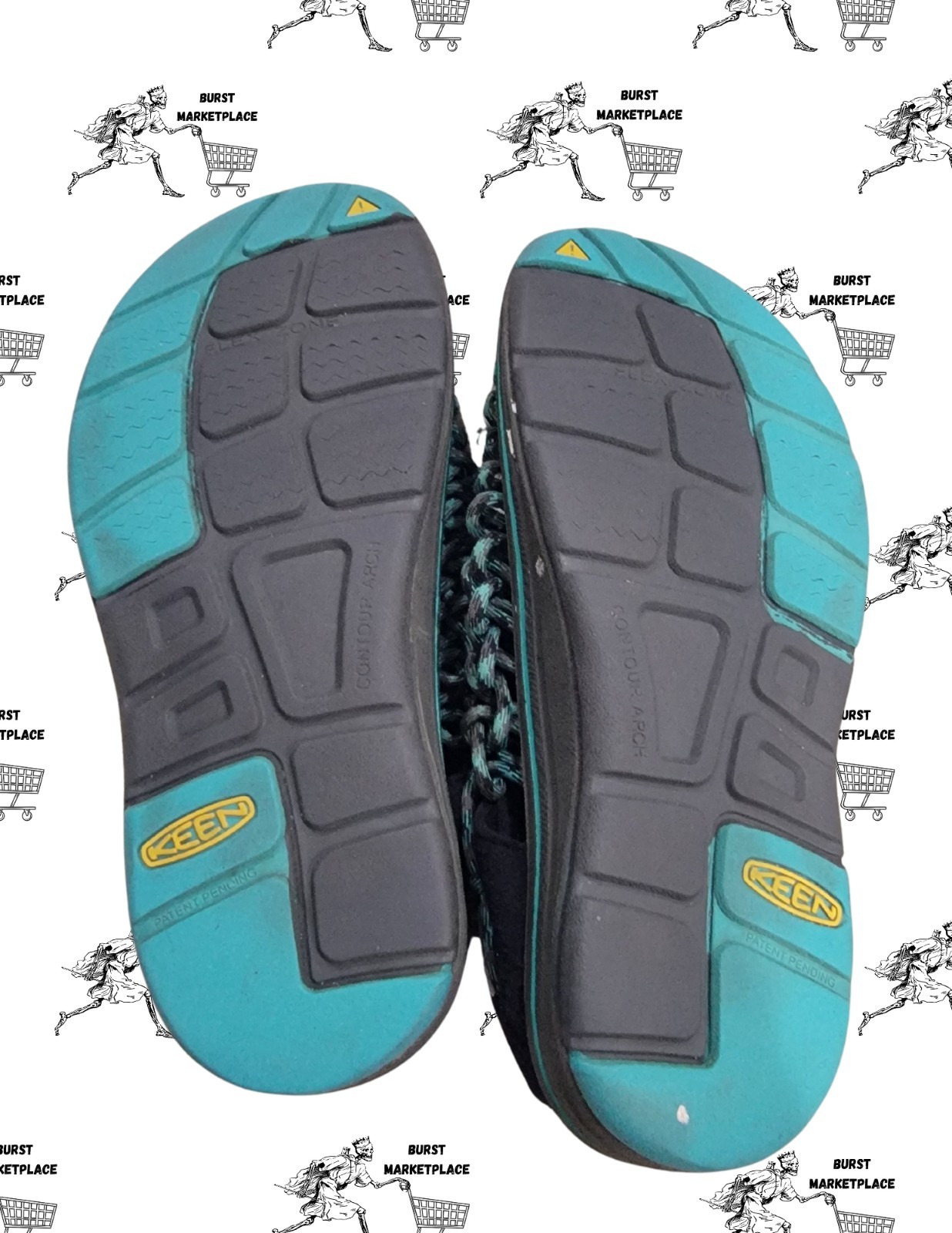 KEEN "Uneek" scarpe sandalo donna nero blu paracord outdoor taglia 6 5 M