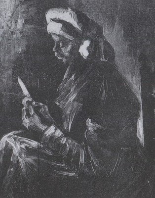 Vincent van Gogh 122 weibliche Bäuerin schält Kartoffeln Nuenen 1885 Kunstdruck Poste