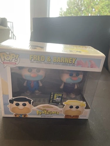 Funko Pop! The Flintstones Fred And Barney 2-Pack Blue Hair SDCC 2014 LE 480pcs