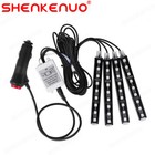 4pcs Rgb Car Led Strip Decorative Lamp Ambient Underglow Underbody App Control
