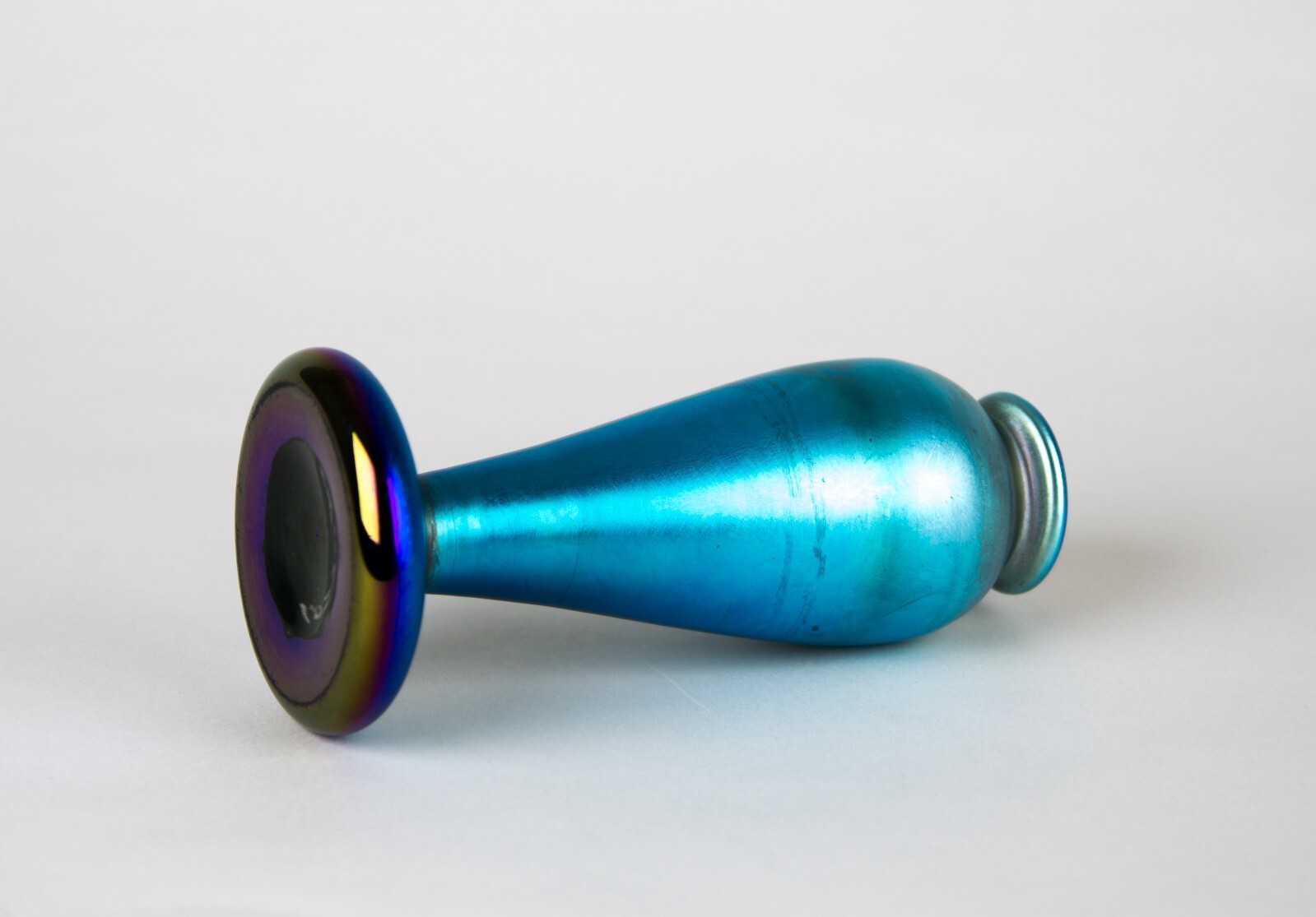 Antique Quezal Nouveau Art Glass Blue Purple Iridescent Vase Signed eBay