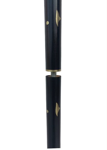 Antique Derby head brass Handle black Innlay foldble Wooden Walking Cane Stick - Picture 17 of 18