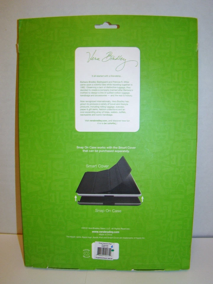 VERA BRADLEY: Funda a Presión para iPad 2 y 3 - Patrón Dogwood 12862-134 Foto 2 de 4