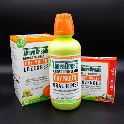 TheraBreath Dry Mouth Lozenges with Zinc 100 Lozenges Mandarin 100 Count 165g - Picture 4 of 6
