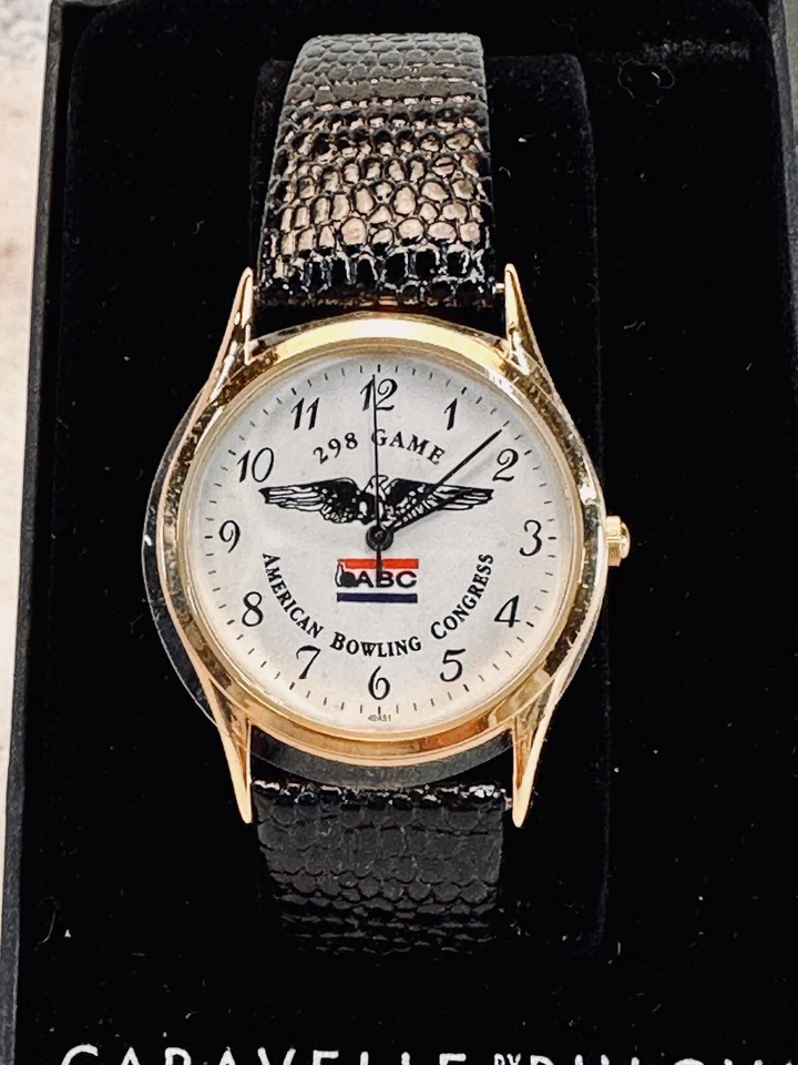 Juego de bolos 298 vintage Caravelle de Bulova 2002 ABC American Bowling Congress Foto 2 de 4