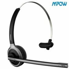 Mpow Office Truck Driver Bluetooth Headset Over Head Headphone Noise Cancelling