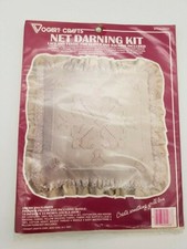 Vintage Vogart Crafts Americana Flower Net Darning Pillow Kit, Free Shipping 