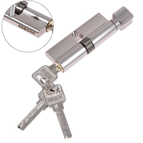 Door Cylinder Lock Biased 70mm Anti-Theft Entrance Brass Lock Home Security S1 - Afbeelding 3 van 12