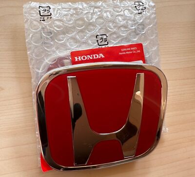 1x E00 FN2 Euro Honda Civic Type R Red Emblem Front Grille Accord CRV FIT H Logo
