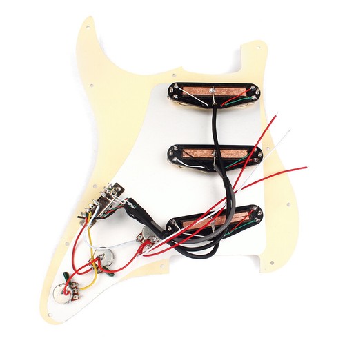 Alnico V SSS Pickup Battipenna Doppia Bobina Caricato per Strat Stratocast 3 Strati - Foto 3 di 7