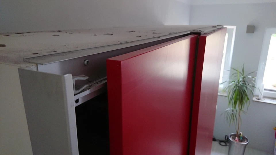 Ikea PAX Schiebetüren Hasvik rot Schranktüren komplett mit Schienen.  - Bild 4 von 4