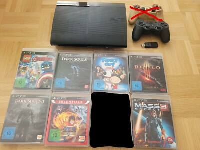 Sony Playstation 3 Super Slim - Inkl. 7 Spielen, Mit ISY Controller