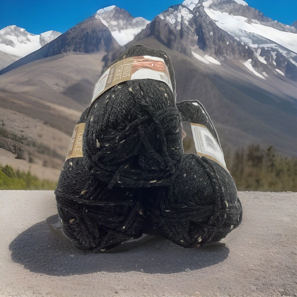 3 madejas Lion Brand Vanna's Choice "Obsidian" #366 Foto 2 de 4