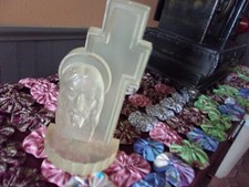 religious figure, vintage celluloid lucite in fabulous cond.7" tall.