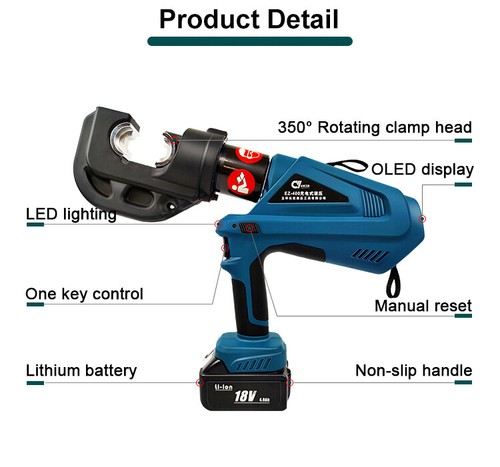 EZ-400 Battery Powered Wire Power Hydraulic Crimping Tool For Terminal - Picture 6 of 12