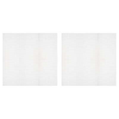 Kunststoff Gitter Leinwand Folie 38x36,5cm/15x14inch weiß 4mm Loch, 2er Pack
