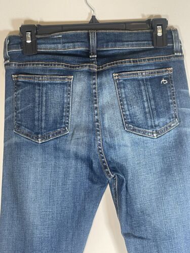 RAG & BONE Beckett 10 Inch Bell Flare Distressed Jeans Blue Women’s Sz 27 Boho - Picture 10 of 15