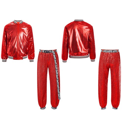 Girls Costumes Club Outfits Modern Teamwear Hip Hop Uniform Cheerleading Set - Picture 55 of 93