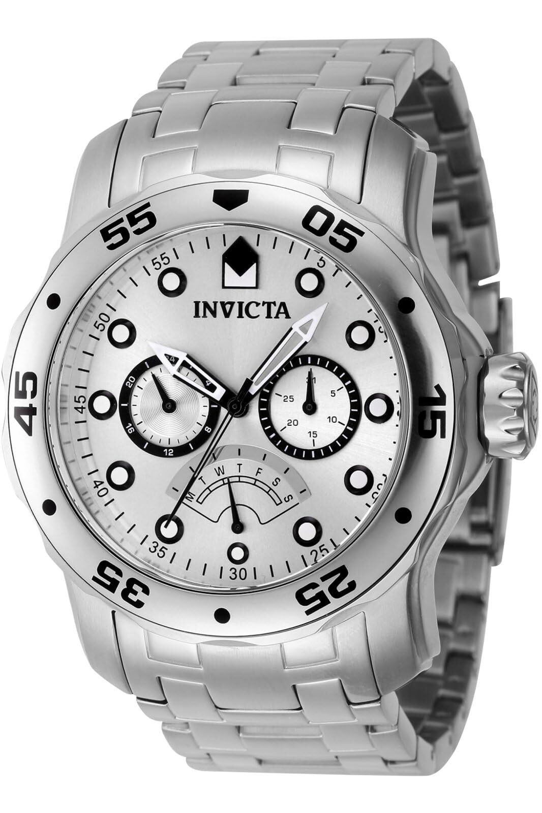 Мужские часы Invicta 46994 Pro Diver с кварцевым хронографом и серебряным циферблатом