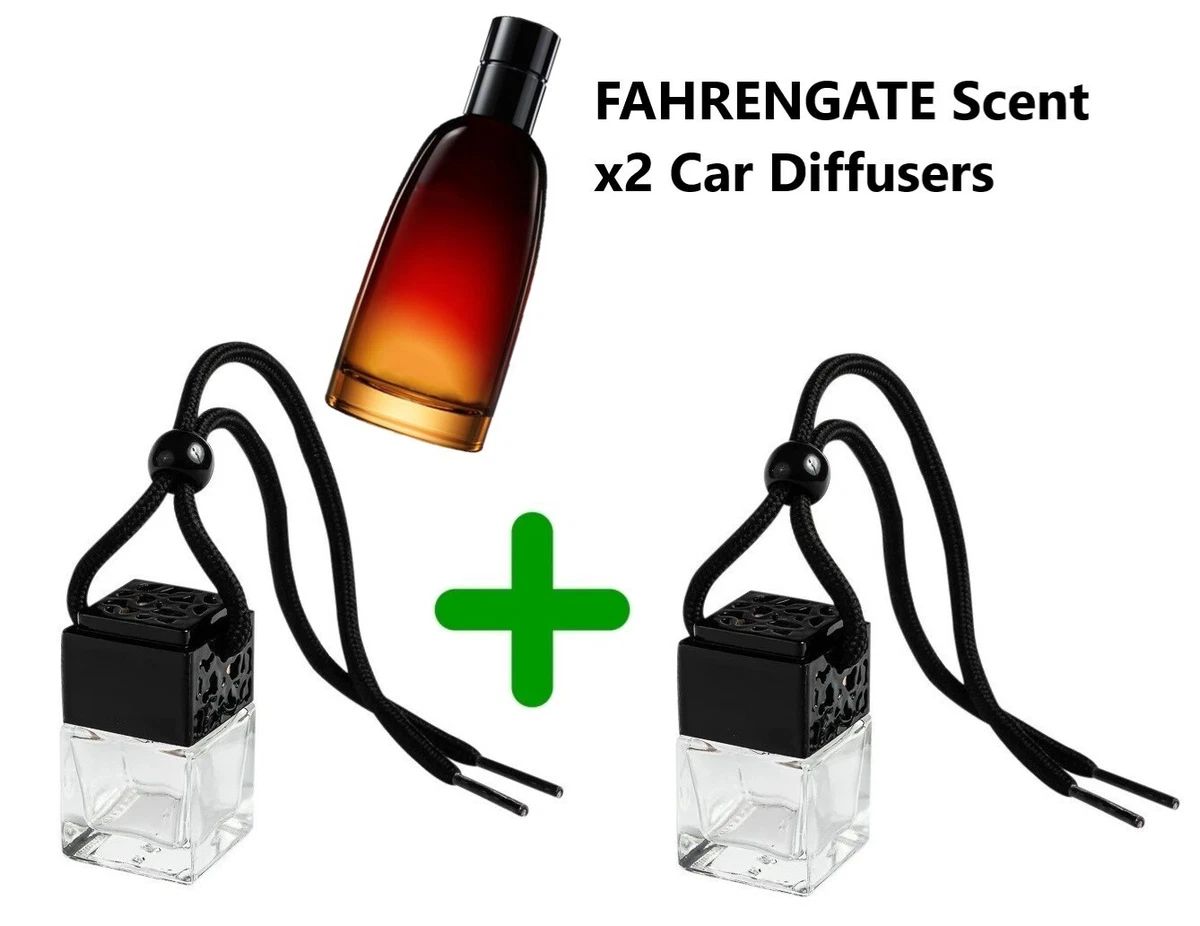 x2 Bottles Fahrenheit Intense Alluring Scent Car Air Freshener