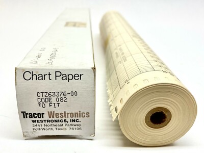 Westronics CTZ63376 Chart Paper 12-3/8'' x 100 FT Roll 0-120 Percent