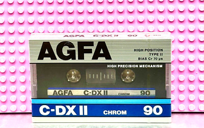 AGFA  C-DX II   CHROM    90   1987   TYPE II   BLANK CASSETTE TAPE (1) (SEALED)
