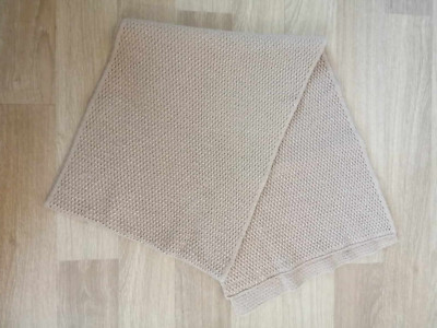 Großer Schal beige Silbergarn Polyamid Moa (1904036)