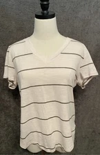 New Splendid Women’s Pink Stripe Pajama Lounge Top In Medium