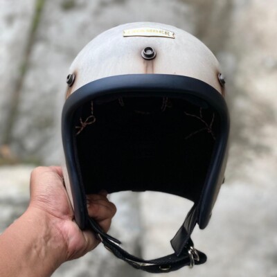 Vintage Custom Slim Head 500TX Helmet Chopper Motorcycle Aging