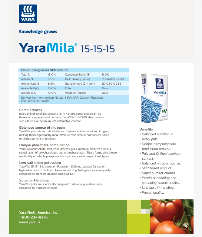 YARA MILA All purpose TRIPLE 15-15-15 Fertilizer lawn garden farm and food plot - Image 4 of 4