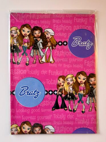 Bratz Wrapping Paper Gift Wrap 2 Sheets 2 Tags 70x50 CM 27.5"x19.7" - Picture 2 of 2