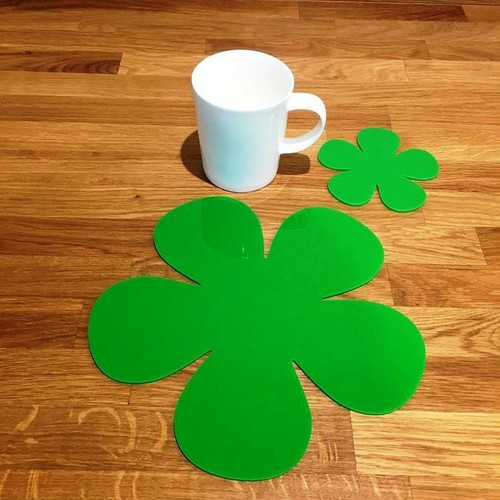 Daisy Shaped Acrylic Placemats & Coasters 4, 6 or 8, Many Colours - Picture 5 of 12