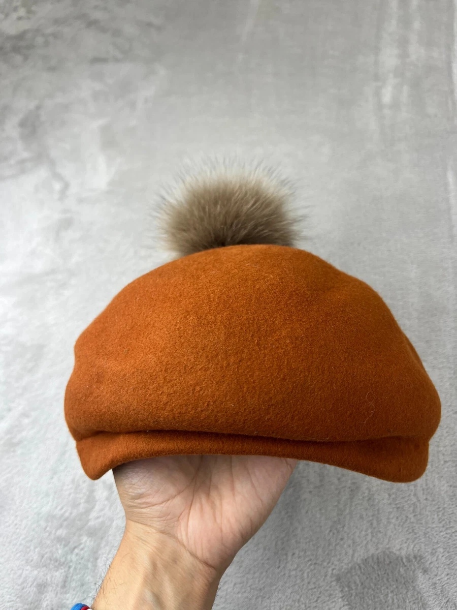 VINTAGE Fox Fur Beret with Fur Pom Pom Vintage 1950s Genuine White Fox Fur Beret With Pom Pom - Etsy main image 3