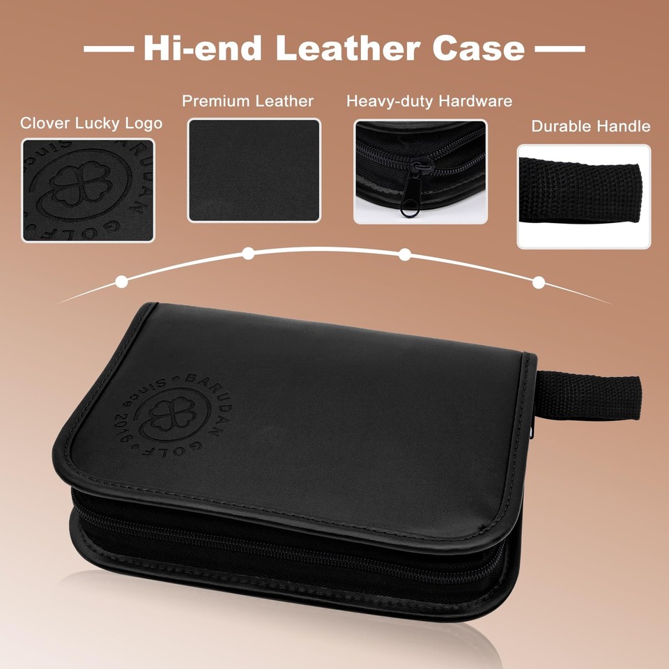 Golf Accessories for Men and Women Golf Gifts for Him with Leather Case
