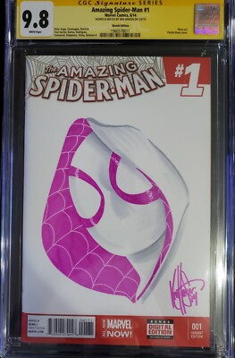Amazing Spiderman #1 Silk/Cindy Moon Key 9.8 sketched & signed by Ken Haeser