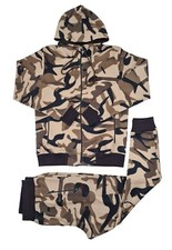 Men  s Time Is Money Camouflage Tracksuit   Camo Full Zip-Up Hoodie  Joggers Set