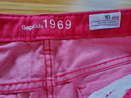 Gap Kids 1969 Girls Super Skinny Lightwt Stretch 5-Pocket Pants Pink16 Plus NWT - Picture 5 of 10
