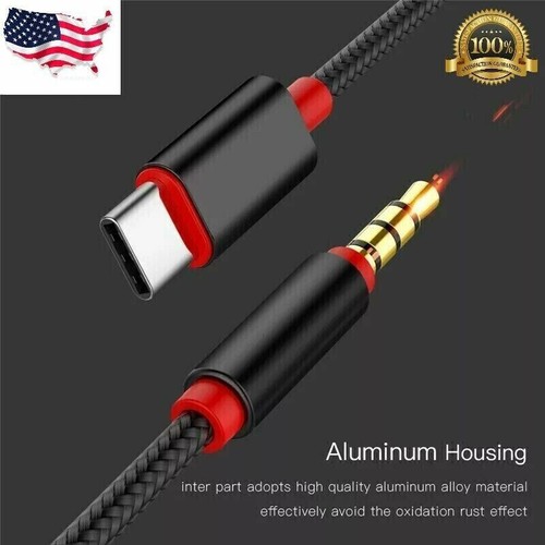 Type C Audio Cable USB Type-C Male To 3.5mm Jack Male Car AUX Audio Adapter - Afbeelding 1 van 13