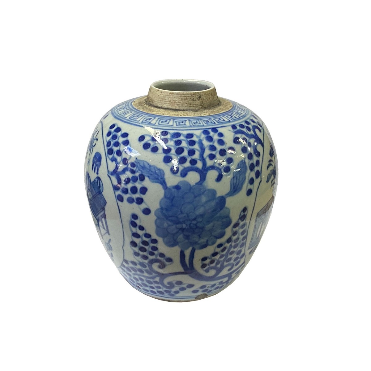Oriental Handpaint Flower Vase Small Blue White Porcelain Ginger Jar ws2332S Oriental Handpaint Flower Vase Small Blue White Porcelain Ginger Jar ws2332S