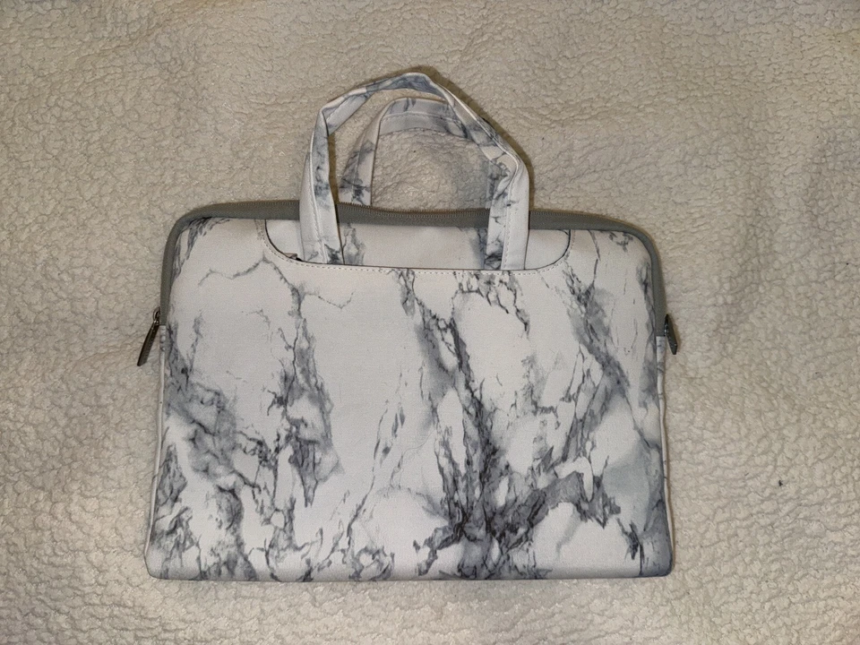 Bolsa com estojo de laptop com estampa de mármore, 15 polegadas, com alças - Imagem 4 de 4