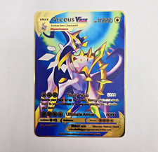 Arceus VMax Gold Metal Card Collectible Gift ...