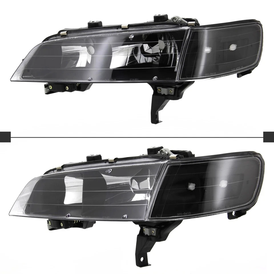 Black Headlights+Corner Signal Lamps Fits 1994-1997 Honda Accord JDM Pair 94-97 Foto 3 de 4