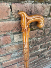 Hand Carved Wooden Walking Stick: Unisex Cane