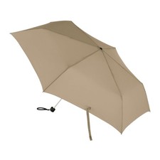 MUJI Folding Umbrella for Sun and Rain, DEA53A5A, Dark Beige, 60cm Ribs