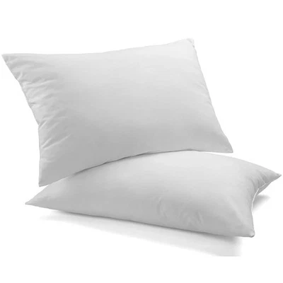 NIGHT ZONE - HARD PILLOW 2x 1000gsm Firm Support Pillow Quilted Extra Filled Hotel Quality Pillows Pair