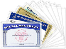New Medicare Card Holder Protector Sleeves, Social Security Card Protector, 12 M