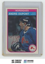 1982-83 O-Pee-Chee In Person Auto Andre Dupont #282 Quebec Nordiques